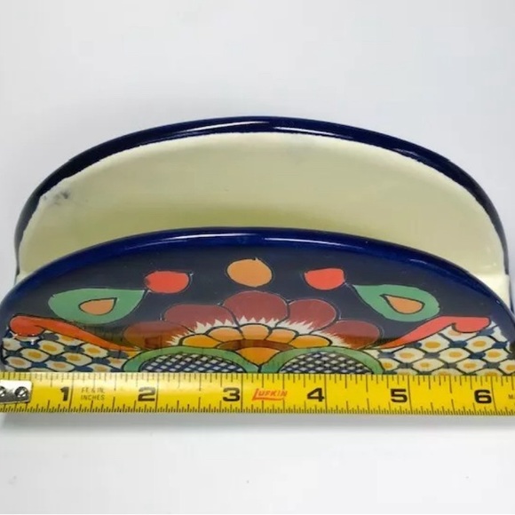 Mexican Hand painted Napkin holder - Picture 5 of 6